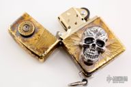 Custom Brass Skull Zippo