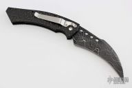 Damascus & Carbon Fiber Hawk #004