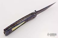 Damascus & Gold Lip Pearl Folder