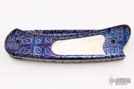 Damascus & Gold Lip Pearl Folder