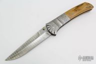 Damascus & Mammoth Ivory Folder