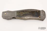 Damascus & Mammoth Ivory Lockback Auto
