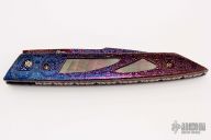 Damascus and Black Lip Pearl Linerlock