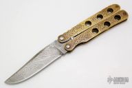Damascus and Brass Balisong
