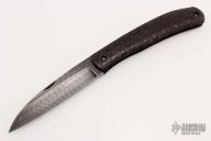 Damascus and Carbon Fiber Lockback