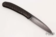 Damascus and Carbon Fiber Lockback