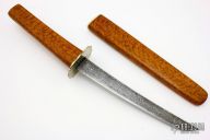 Damascus and Curly Maple Tanto