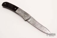 Damascus and Ebonywood Linerlock