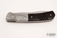 Damascus and Ebonywood Linerlock