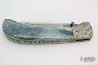 Damascus and Giraffe Bone Linerlock