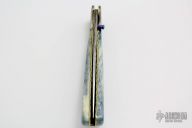 Damascus and Giraffe Bone Linerlock