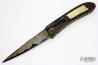 Damascus and Gold Lip Pearl Auto