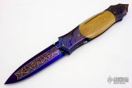Damascus and Mammoth Dagger Folder