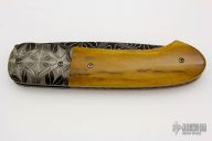 Damascus and Mammoth Ivory Linerlock