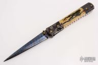 Damascus and Mammoth Ivory Linerlock