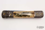 Damascus and Mammoth Ivory Linerlock