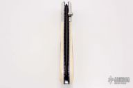 Damascus and Mammoth Ivory Linerlock - Engraved