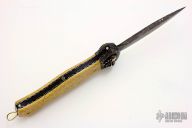 Damascus and Mammoth Ivory Linerlock Dagger