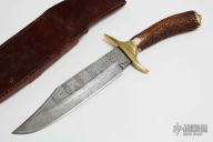 Damascus and Stag bowie