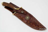 Damascus and Stag bowie