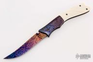 Damascus and Walrus Ivory Linerlock