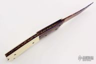 Damascus and Walrus Ivory Linerlock