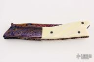 Damascus and Walrus Ivory Linerlock