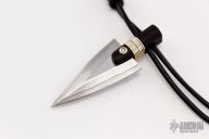 Damascus Arrowhead Necklace with Diamond