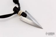 Damascus Arrowhead Necklace with Diamond