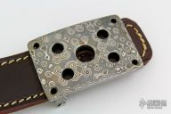 Damascus Belt Buckle and Belt
