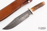 Damascus Clip Point Bowie