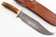 Damascus Clip Point Bowie