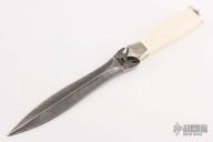 Damascus Dagger - Walrus Ivory