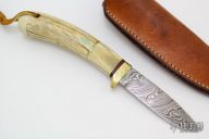Damascus Drop Point