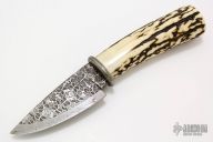 Damascus Drop Point