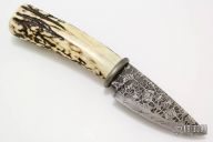 Damascus Drop Point
