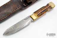 Damascus Drop Point