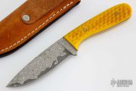 Damascus Drop Point