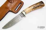 Damascus Drop Point Hunter