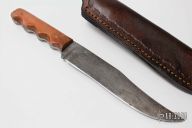 Damascus Fixed Blade - Dyed Bone Handle