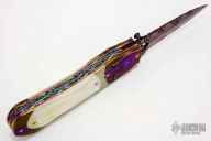 Damascus Linerlock Dagger