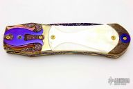 Damascus Linerlock Dagger