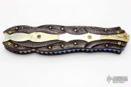 Damascus Linerlock Dagger