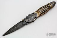 Damascus Linerlock Dagger