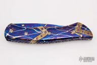 Damascus Wharncliffe w/ 16 Rubies