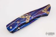Damascus Wharncliffe w/ 16 Rubies