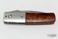 Damasteel and Amboyna Burl Linerlock