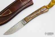 Damscus Fixed Blade - Mammoth Ivory