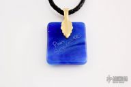 Dichroic Glass Necklace - Flower Lady Skull