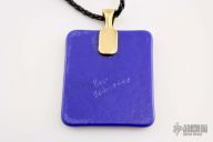 Dichroic Glass Necklace - Flower Skull